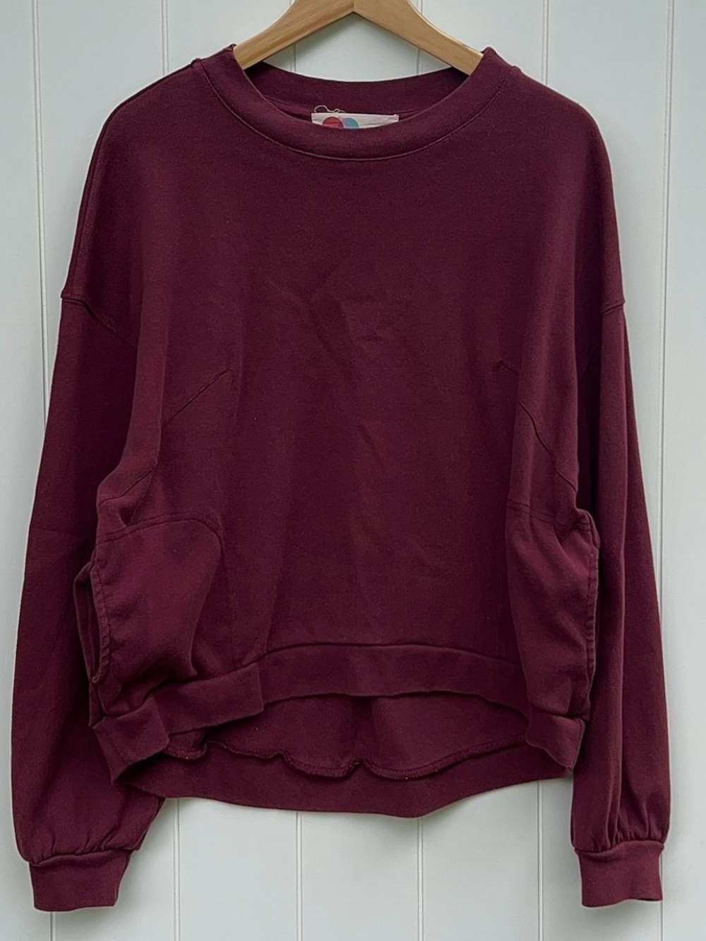 Free People Beach Burgundy Sweater Size Small